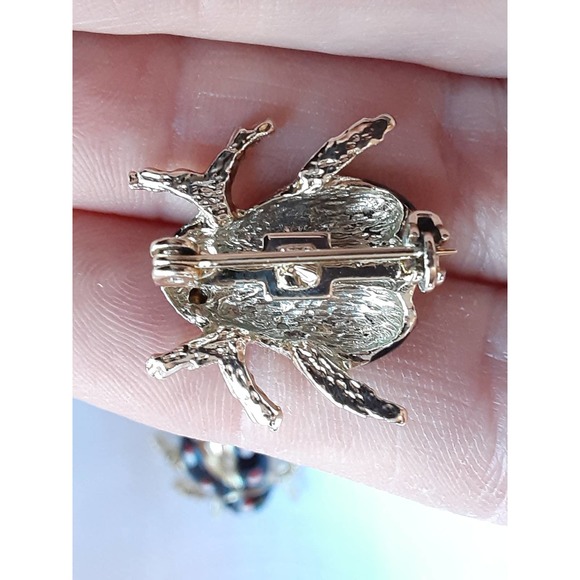 Beatles brooches, Gemstone eyes, Vintage, matching, bug brooch, matching pins - Picture 8 of 8